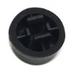 Cap 12x12 micro drukknop schakelaars rond zwart onderkant